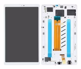 Ekranas Samsung T220 Tab A7 Lite 8.7 2021 su lietimui jautriu stikliuku ir rėmeliu White originalus (service pack)