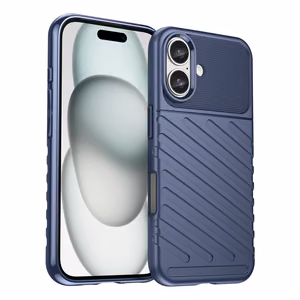 Thunder silikoninis dėklas telefonui iPhone 16 Plus - mėlynas
