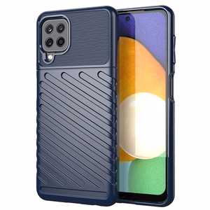 Thunder dėklas telefonui lankstus tvirtas atsparus TPU dėklas Samsung Galaxy A22 4G mėlynas