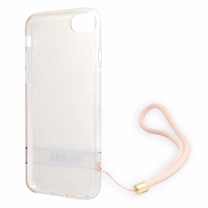 Guess GUOHCI8H4STP iPhone SE 2022 / SE 2020 / 7/ 8 розовый/розовый жёсткий чехол 4G Print Strap