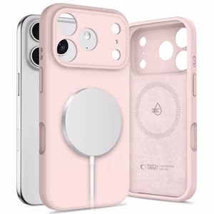 Tech-Protect Silikoninis Magnetinis dėklas telefonui iPhone 17 Pro Max - Rožinė