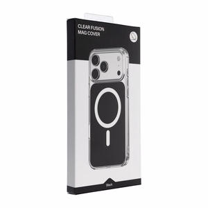 Case for iPhone 17 Pro / 18 Pro (low camera edge) Clear Fusion Mag Cover compatible with MagSafe black
