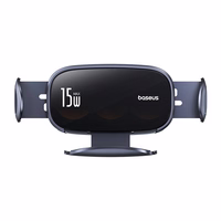 Automobilinis laikiklis su indukciniu įkrovikliu Baseus LightChaser (juodas)