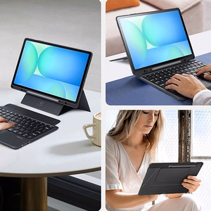 DUX DUCIS dėklas planšetėlei (m) DK sulankstomas su belaidžiu klaviatūra skirtas SAMSUNG Tab S10 FE Plus - juodas