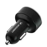 Wozinsky WDCCB automobilinis įkroviklis su ekranu 50W 2xUSB-C / 2xUSB-A - juodas