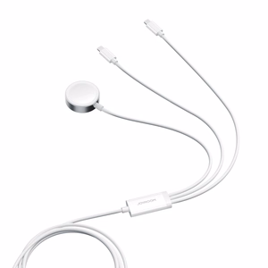 Joyroom S-IW007 3-in-1 magnetinis įkrovimo kabelis USB-A - Lightning 1.2m - baltas