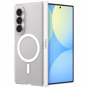Spigen AirSkin Zero MagFit dėklas, skirtas Samsung Galaxy Z Fold8 Ultra – skaidrus ir baltas