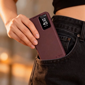Tech-Protect Išmanusis Piniginė Dėklas for Samsung Galaxy S26 Ultra - bordo