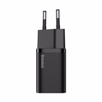 Baseus Super Si 1C greito įkrovimo įkroviklis USB Type C 30W Power Delivery Quick Charge juodas (CCSUP-J01)