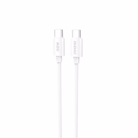 Dudao L4C USB-C / USB-C 30W kabelis 2m - baltas