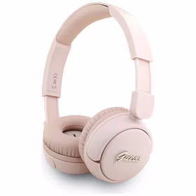 Guess belaidės ausinės BT HEADPHONES SCRIPT METAL LOGO rožinės