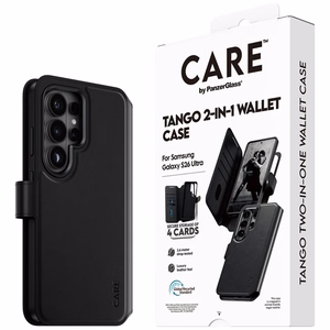 CARE by PanzerGlass Tango 2in1 Wallet dėklas Samsung Galaxy S26 Ultra - juodas