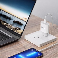Dudao A14EUC PD 20W USB-C sieninis įkroviklis su kabeliu - baltas