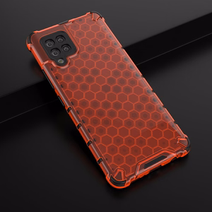 Honeycomb dėklas šarvuotas su TPU buferiu Samsung Galaxy A42 5G raudonas