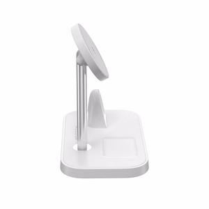 Tech-Protect QI15W-A22 MagSafe indukcinis įkroviklis su 3in1 MagSafe stovu išmaniajam telefonui / Apple Watch / AirPods - baltas
