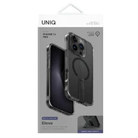 Uniq Eleva dėklas su Vertica stovu iPhone 16 Pro telefonui - juodas