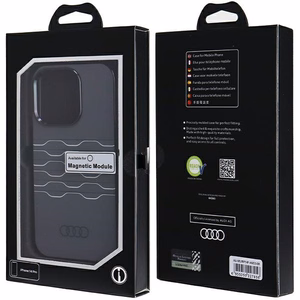 Audi IML Magnetinis dėklas telefonui iPhone 14 Pro - juodas