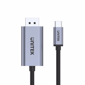UNITEK V1409A kabelio jungtis USB-C DisplayPort Juodas, Pilkas