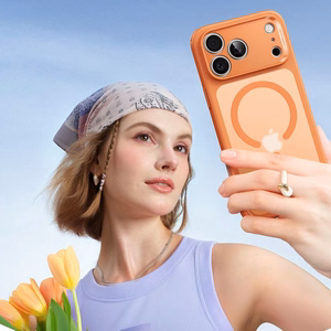 ESR Classic Hybrid MagSafe deklas, skirtas iPhone 17 Pro Max - Skaidrus oranzinis