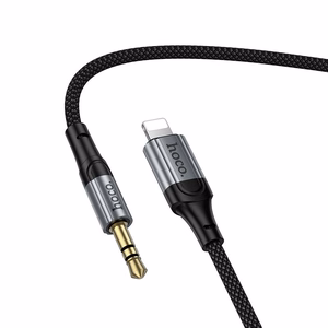 Kabel AUX Jack 3,5 mm do Lightning Hoco 1,5 m UPA33A juodas