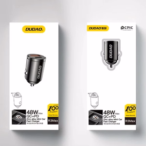 Автомобильное зарядное устройство Dudao (R3MAX) (1xUSB-C;1xUSB 48W) чёрное