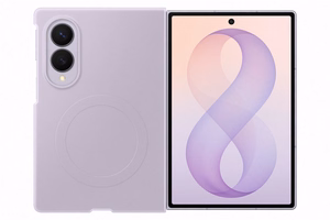 Samsung Galaxy Z Fold8 silikoninis magnetinis dėklas su 2 antirefleksinėmis plėvelėmis, levandų spalvos
