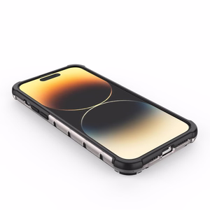Honeycomb dėklas telefonui iPhone 14 Pro Max šarvuotas hibridinis dangtelis skaidrus