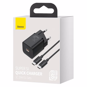 Baseus TZCCSUP-L01 mobiliojo įrenginio kroviklis Išmanusis telefonas Juoda AC, USB Spartusis įkrovimas Vidaus