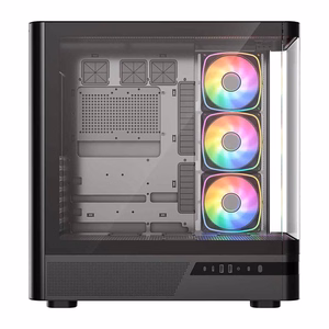 MODECOM kompiuterio korpusas Volcano AQ200 ARGB Midi Juoda