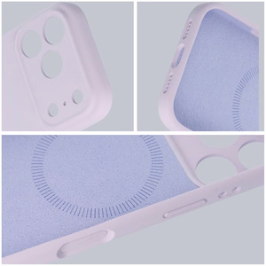Dėklas iPhone 16 Forcell F-Protect Rubber Premium, suderinamas su MagSafe, rausvai violetinis