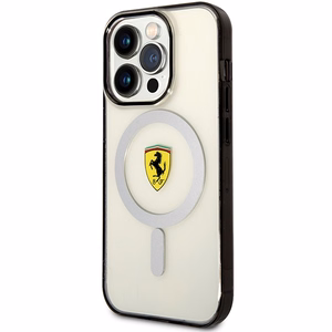 Ferrari FEHMP14XURKT iPhone 14 Pro Max 6.7" skaidrus kietas dėklas telefonui kontūrinis magnetinis (MagSafe)