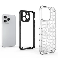 Honeycomb dėklas telefonui iPhone 14 Pro Max šarvuotas hibridinis dangtelis mėlynas