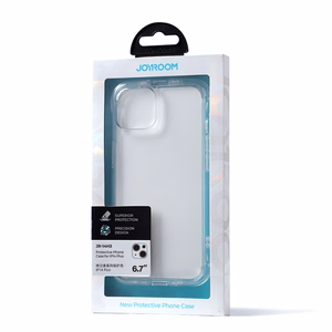 Joyroom Defender serijos dėklas iPhone 14 Plus šarvuotas kablio dėklas su stovu skaidrus (JR-14H3)