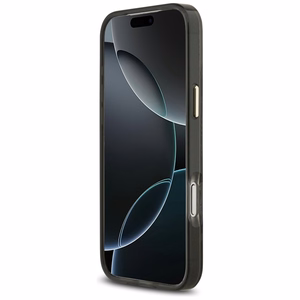 Guess Pitono rašto magnetinis dėklas iPhone 17 Pro Max - juodas