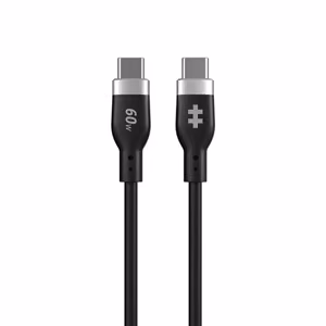 Hyper HyperJuice HJ4011BKGL – 1.5 m 60 W silikoninis USB-C–USB-C įkrovimo laidas, juodas