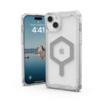 UAG Plyo Magnetinis dėklas telefonui iPhone 15 Plus - permatomas ir sidabrinis
