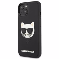 Karl Lagerfeld 3D Guminis Choupette dėklas iPhone 13 mini - juodas