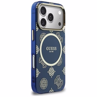 Guess IML Peony Dot MagSafe Dėklas for iPhone 17 Pro - mėlynas