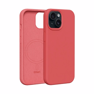"Etteri" silikoninis "Mag" dėklas iPhone 13 6,1" avietinis