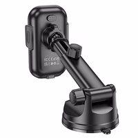 HOCO automobilinis laikiklis su belaidžiu įkrovimu priekinio stiklo / centrinės konsolės 15W HW5 juodas