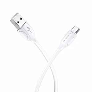 USB kabelis Borofone BX19 USB-A to MicroUSB 1.0m baltas
