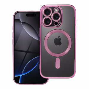 Dėklas telefonui ELECTRO MAG COVER, suderinamas su MagSafe, skirtas iPhone 16 Pro, rožinis