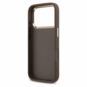 Guess 4G Big 4G Classic Logo dėklas telefonui iPhone 17 Pro Max - rudas ir auksinis