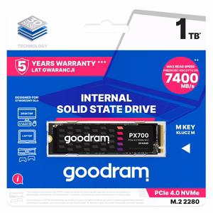 Goodram PX700 SSD SSDPR-PX700-01T-80 SSD diskas M.2 1 TB PCI Express 4.0 NVMe 3D NAND