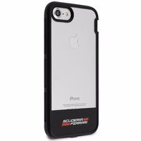 Ferrari Racing Shield dėklas telefonui iPhone 7 / 8 / SE 2020 / SE 2022 - Pusiau skaidrus