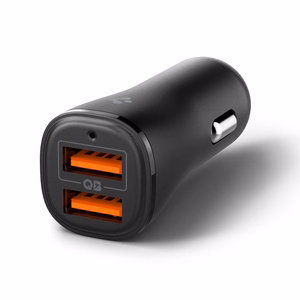 Spigen Essential EV302 2 jungčių 30W automobilinis įkroviklis juodas