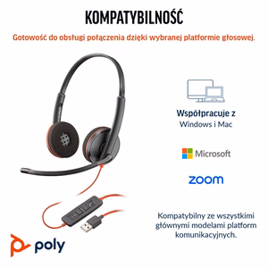 HP Poly BW 3220 stereo USB-C ausinės +USB-C/A