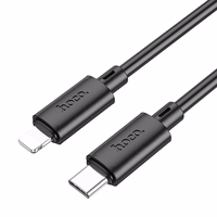 Kabelis USB C į Lightning Hoco PD 2,4A 20W 1 m X83 juodas