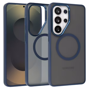 Liavec Soft Case Metal Frame for Samsung Galaxy S26 Ultra navy