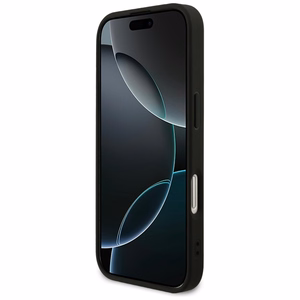 Guess Grūdėtas Žiedas Magnetinis dėklas telefonui iPhone 17 - juodas